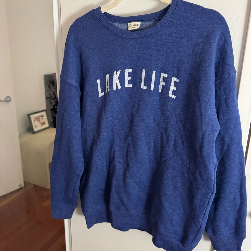 Lake Life Blue Crewneck Sweatshirt - Oat Collective Brand - Picture 2 of 4